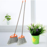 Deluxe Angle Broom With PVC Coated Wooden Handle